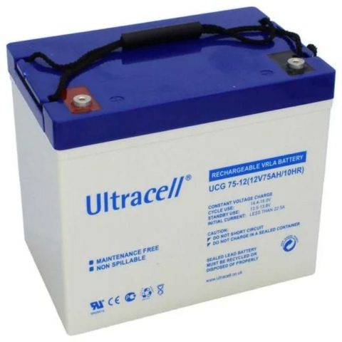 Baterii si acumulatori gel si VRLA 6-12 V - Acumulator VRLA Ultracell Deep Cycle GEL 12V, 75Ah UCG75-12 F6