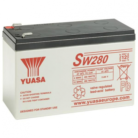 Baterii si acumulatori AGM VRLA de 6-12 V - Acumulator VRLA Yuasa HighRate LongLife 12V, 9Ah SW280