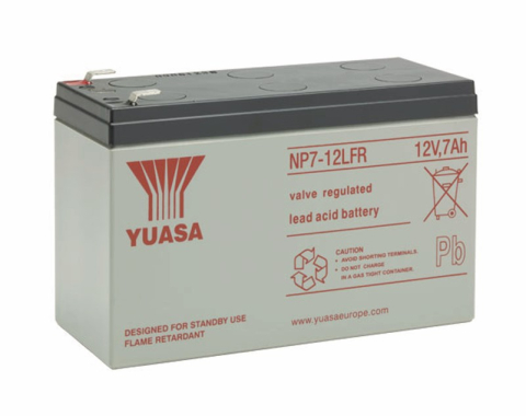 Baterii si acumulatori AGM VRLA de 6-12 V - Acumulator VRLA Yuasa 12V, 7Ah NP7-12LFR, carcasa ignifuga