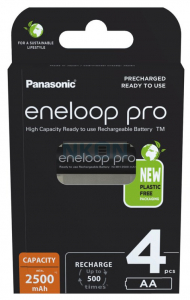 Acumulatori, Baterii si Incarcatoare Uzuale - Acumulatori Panasonic Eneloop Pro AA 2500mAh 500 cicluri, bl 4 buc BK-3HCDE/4BE