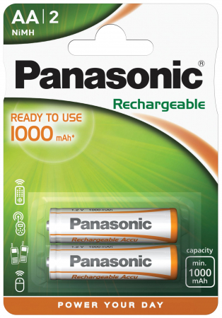 Acumulatori, Baterii si Incarcatoare Uzuale - Acumulatori Panasonic Ni-Mh AA 1.2V 1000mah bl 2 buc