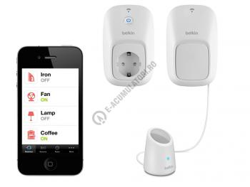 Dispozitiv WeMo Belkin + Senzor de miscare Switch+Motion F5Z0340ay1