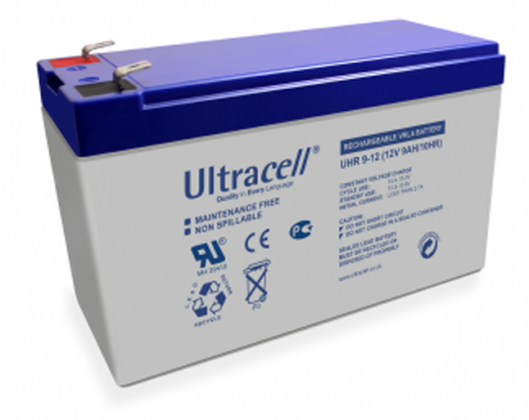 Baterii si acumulatori AGM VRLA de 6-12 V - Baterie AGM Ultracell High Rate UHR9-12 12V 9Ah terminal F2