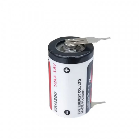 Baterii Industriale - Baterie litiu EVE ER142502PF 1/2AA 3,6V cu pini 1(+) 1(-) echivalent 14250