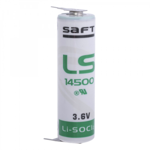 Baterii Industriale - Baterie litiu Saft LS 14500PFR AA 3,6V cu 3 pini, 1 pin pozitiv