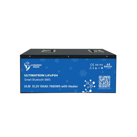 Marine & Caravan - Baterie litiu Ultimatron LiFePO4 51.2V 150Ah cu BMS inteligent, Bluetooth și Încălzire integrată