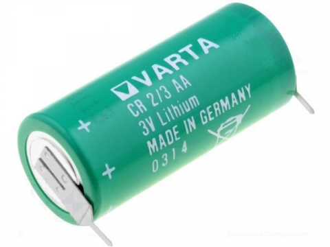 Baterii Industriale - Baterie litiu Varta CR2/3AA 3 V 1350 mah 1 pin (+) 1 pin (-) CR2/3AASLF2P/V