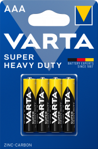 Acumulatori, Baterii si Incarcatoare Uzuale - Baterie Varta Super Heavy Duty AAA Zinc-Carbon Blister 4 buc