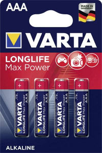 Baterie alcalina Varta Longlife Max Power AAA blister 4 bucati0