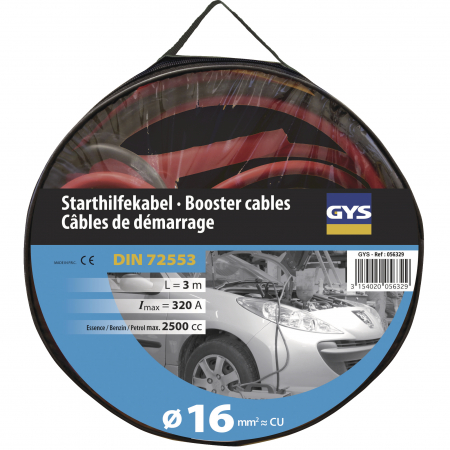 Diverse - Cabluri demarare Gys Pro 320A (2.5L) - clesti izolati - Ø16mm² - 2 x 3m