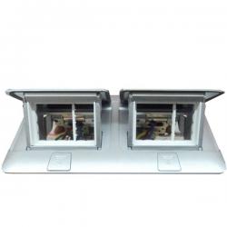 Intrerupatoare si prize - Caseta tip pop-up 6 module Otel slefuit Legrand 054022