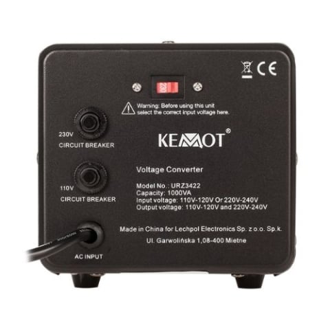 Convertor tensiune 800W 1000VA Kemot URZ3422 – 230V ↔ 115V, toroidal, protectii multiple [1]