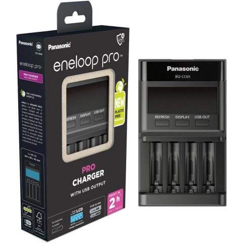 Incarcatoare acumulatori - Incarcator Panasonic Eneloop Pro LCD BQ-CC65E R6 R3