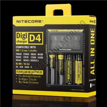 Incarcatoare acumulatori - Incarcator Universal Inteligent NITECORE Digicharger D4 cu adaptor auto