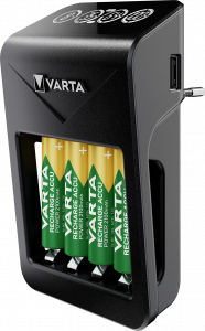 Incarcator Varta LCD Plug Charger+ 57687 R6 R3 9V + 4 Acumulatori Varta Power AA R6 2100 mah1