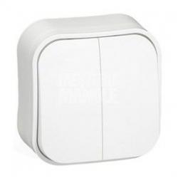 Electrice - Intrerupator dublu 10AX alb Legrand Forix 782402