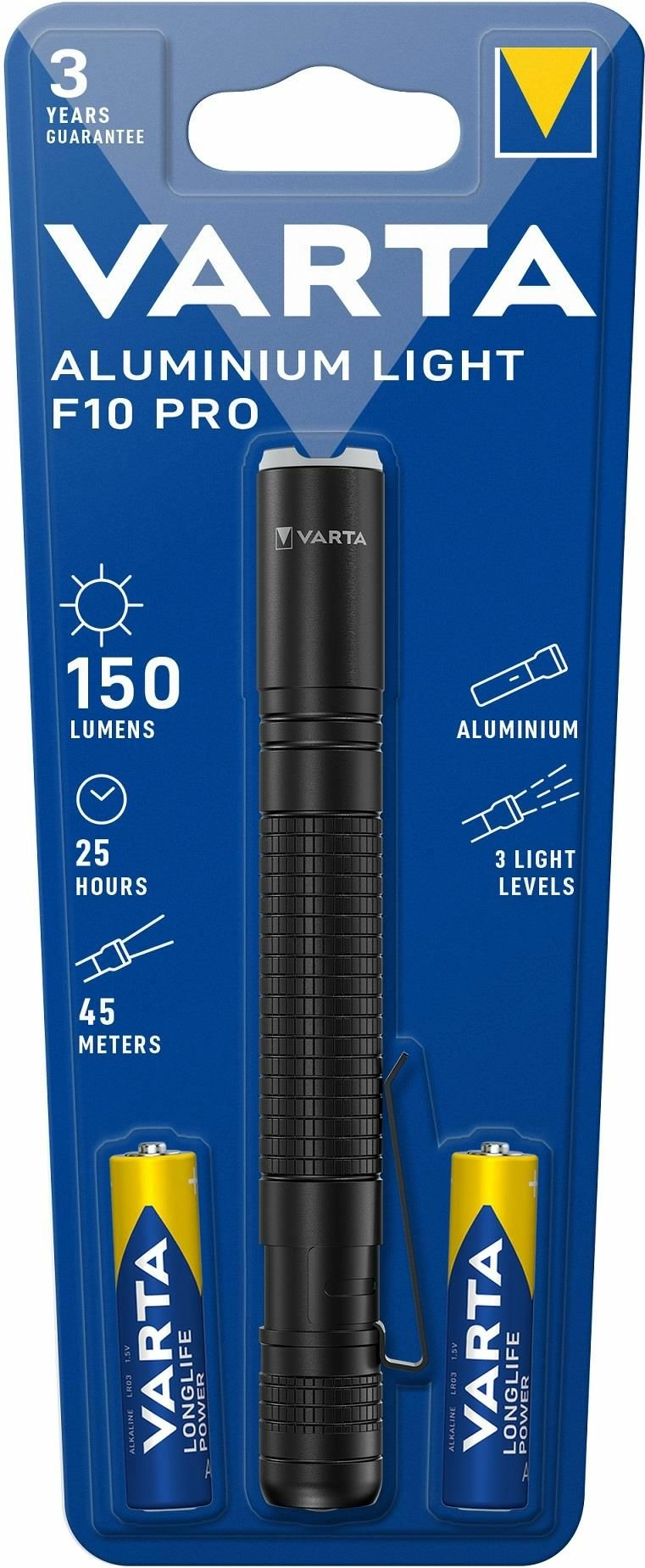 Diverse - Lanterna LED Varta Aluminium Light F10 Pro 16606 , 150lm, 2x AAA incluse