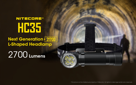 Lanterna Nitecore frontala HC35 Headlight 1x 21700 4000mah + cablu USB [2]