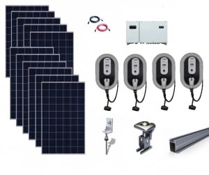 Sisteme fotovoltaice complete - Pachet Sistem on-grid 27kWp Huawei + 4 x Statie de incarcare Ratio Electric Olanda 22kW