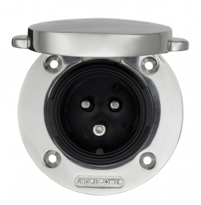 Accesorii - Intrare alimentare Victron Energy otel inoxidabil cu capac 16A/250Vac (2p/3w)