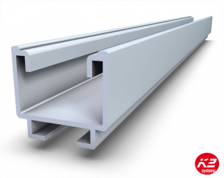 Sisteme prindere panouri fotovoltaice - Profil de montaj K2 SolidRail Light 37, lungime 4400 mm, aluminiu