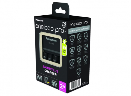 Set incarcator PANASONIC cu 4 acumulatori Eneloop PRO AA 2550 mAh, cod K-KJ55HCD40E R6 R3 [1]