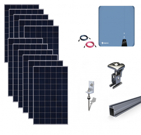 Sisteme fotovoltaice complete - Sistem Fotovoltaic Trifazat SMART On-Grid 5kWp, stocare 10kWh - Panouri Monocristaline CanadianSolar/Longi/Jinko #casaverde2024 | E-Acumulatori