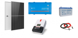 Sisteme fotovoltaice de putere mica (rulota/caravan/case de vacanta) - Sistem fotovoltaic Off-Grid 1kWp cu invertor Victron Energy de 1200VA - utilizare 24Vcc si 230Vca