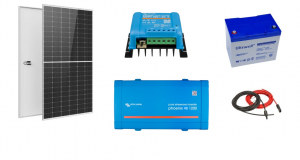 Sisteme fotovoltaice de putere mica (rulota/caravan/case de vacanta) - Sistem fotovoltaic Off-Grid 1kWp cu invertor Victron Energy de 1200VA - utilizare 48Vcc si 230Vca