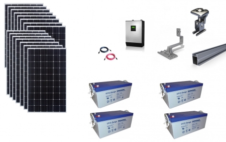 Sisteme fotovoltaice complete - Sistem fotovoltaic off-grid Poweracu 5kwp prindere tigla cu stocare Ultracell