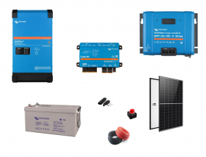 Sisteme fotovoltaice complete - Sistem fotovoltaic on-grid / hybrid Victron Energy 5kWp cu invertor 5kVA si stocare GEL 10.5kWh + sistem prindere tabla