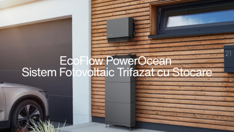 Pachete sisteme fotovoltaice - Sistem Fotovoltaic Trifazat Hibrid EcoFlow PowerOcean 25kWp – Invertor 25kW, Baterie 15kWh + Structura pentru Acoperis Tabla/Tigla
