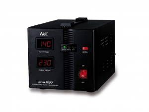 Stabilizatoare Tensiune - Stabilizator automat de tensiune cu servomotor AVR-SRV-SECURE2000-WL 2000VA/1200W Well