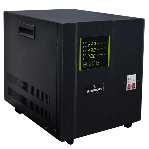 Stabilizatoare Tensiune - Stabilizator de tensiune Tecnoware Monofazat cu servomotor si microprocesor 4.5KVA 3.8KW FSTESM4K5M