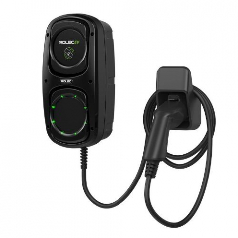 OUTLET - Statie de incarcare Rolec WallPod -3.6kw Tip 2 5m Tethered - Neagra