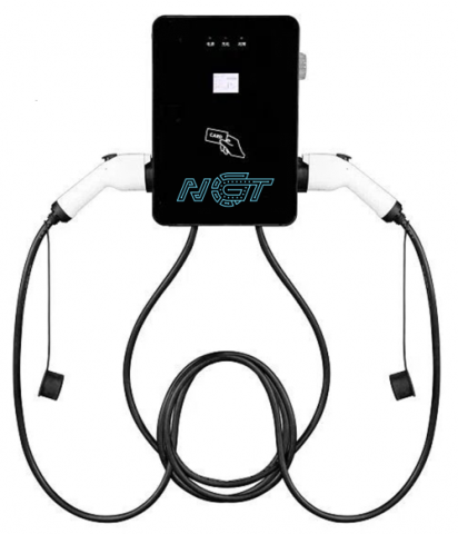 Statii de incarcare - Statie NGT AC 2*22KW / 2conectori ecran 4.3 inch cu  touchscreen, montaj pe perete