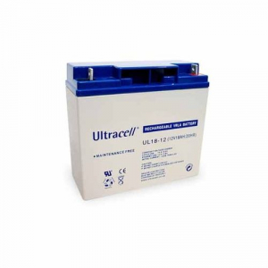 VRLA AGM/GEL / Traction / LiFePo4 Batteries - VRLA Ultracell 12V, 18Ah Rechargeable Battery UL18-12 F3