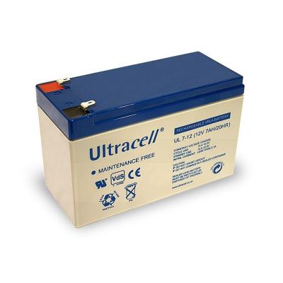 VRLA AGM/GEL / Traction / LiFePo4 Batteries - VRLA Ultracell 12V, 7Ah Rechargeable Battery UL7-12 F2