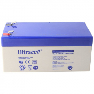 VRLA AGM/GEL / Traction / LiFePo4 Batteries - VRLA Ultracell 12V, 3.4Ah Rechargeable Battery UL3.4-12 F1