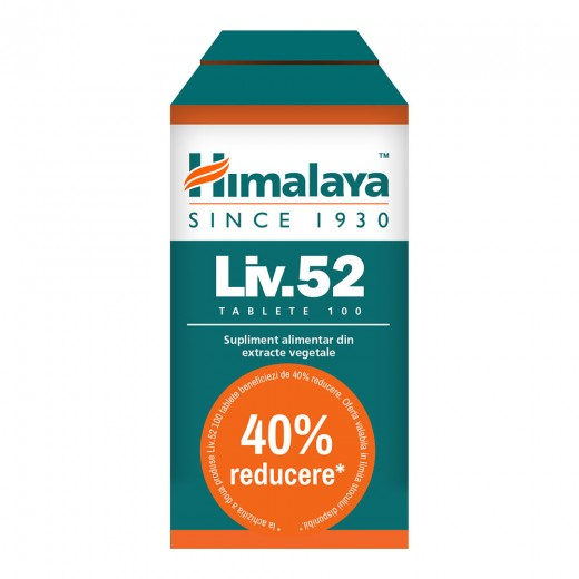 Protectie si Detoxifiere Hepatica - Liv.52 100 tablete + 100 tablete, Hymalaya India