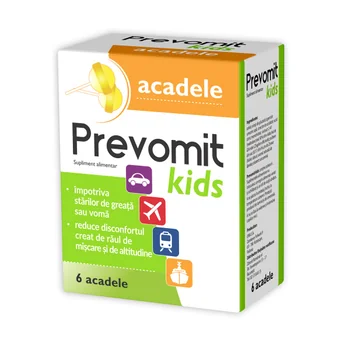 Ingrijire Corp - Prevomit Kids acadele cu aromă de lămâie, 6 bucăți