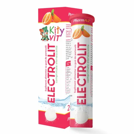 Suplimente Alimentare - Săruri de rehidratare Kityvit Electrolit 20 comprimate efervescente