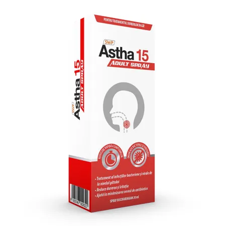 Protectie Solara - Spray bucofaringian Astha 15 Adult Spray, 30 ml