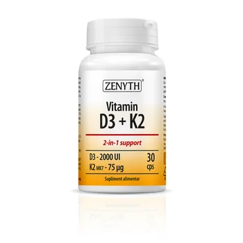 Imunitate adulti - Vitamin D3+K2 Zenyth 30 capsule