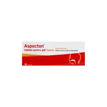 Aspecton Cassis Tablete pentru gat, 30 Tablete [1]