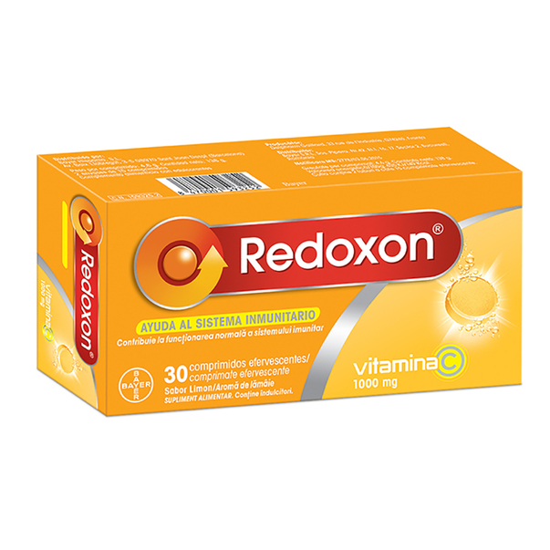 Redoxon Vitamina C 1000mg cu aroma de lamaie, 30 comprimate efervescente [1]