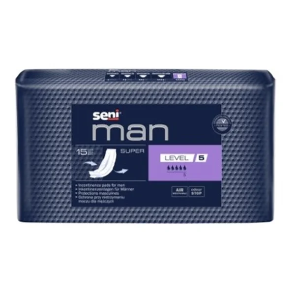 Absorbante pentru incontinență Seni Man Super, 15 bucăți [1]