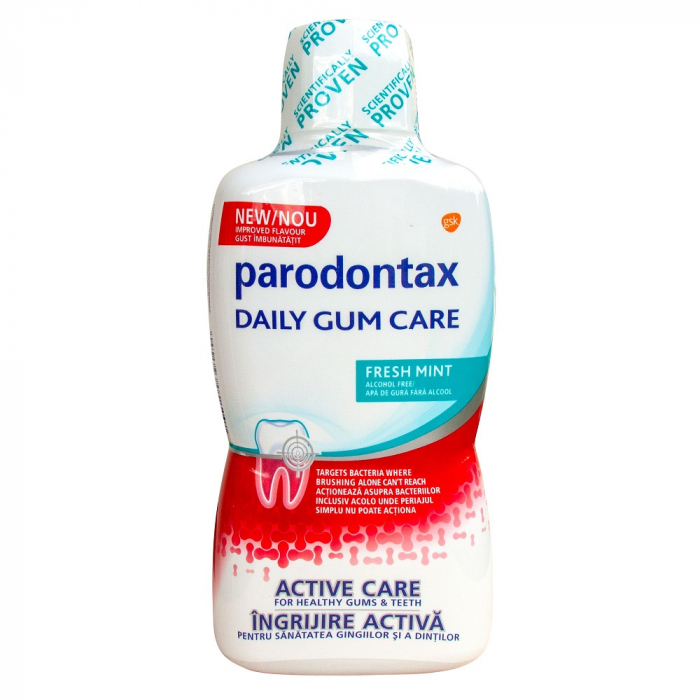 Parodontax Daily Gum Care Fresh Mint apa de gura fara alcool, 500 ml [1]