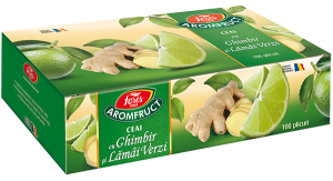Aromfruct ceai cu ghimbir si lamai verzi, 100 plicuri [1]