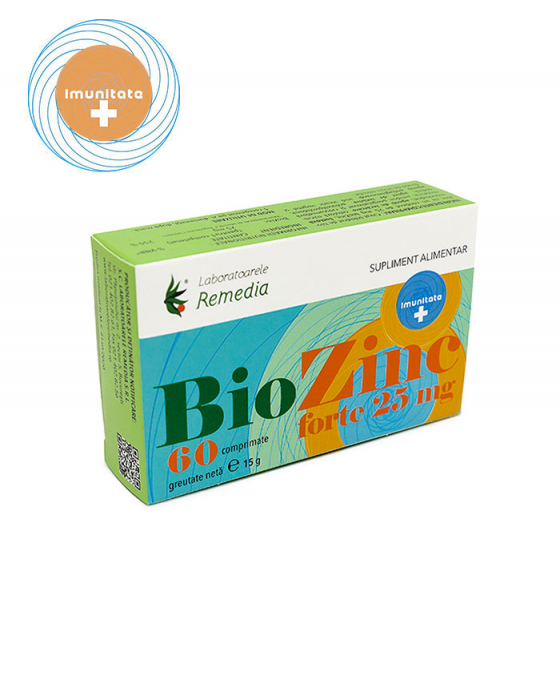 Biozinc Forte 25 mg 60 comprimate [1]